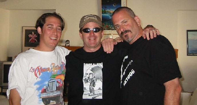 from l to r:  Scotty, Brent & Dino.  This was taken about an hour before the 2003 Santa Barbara gig at Mitch's 